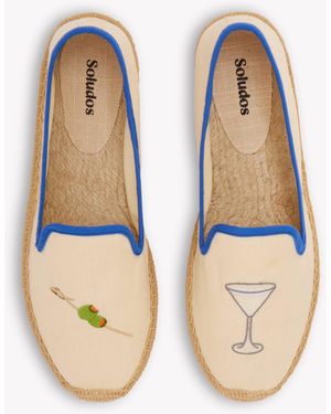 Soludos Smoking Espadrille | Embroidery | Martini - Natural Undyed - Multicolour