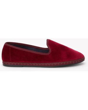 Soludos Venetian Flat | Velvet | Cherry Red