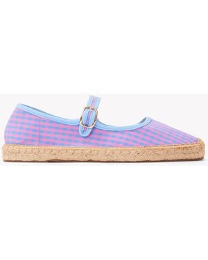 Soludos Mary Jane Espadrille | Vichy | Blue-pink - Multicolor