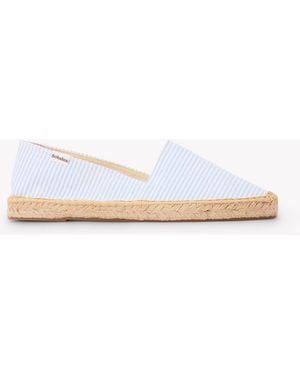 Soludos Original Espadrille | Seersucker | Classic Blue - White