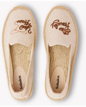 Soludos Smoking Espadrille | Embroidery | Yeehaw - Natural Undyed