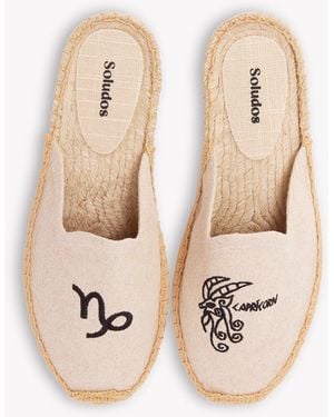 Soludos Smoking Mule Espadrille | Embroidery | Capricorn - Natural Undyed