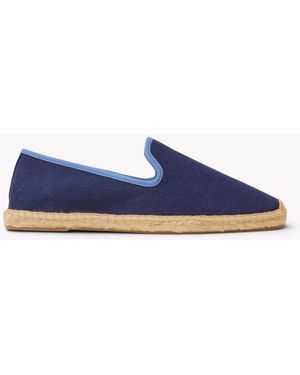 Soludos Smoking Espadrille | Woven Colour | Dark Navy - Blue