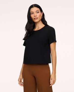 Spanx Ponte Crewneck Cropped T-Shirt - Blue