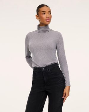 Spanx Cashknit Turtleneck Bodysuit - Gray