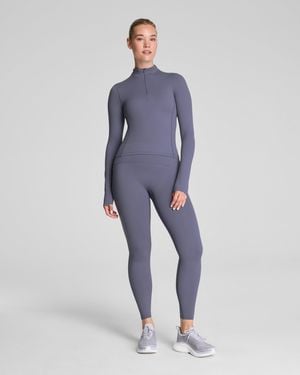 Spanx Shape Booty Boost Brushed Full-Length Leggings - Blue