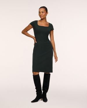 Spanx Ponte Cap Sleeve Midi Dress - Natural