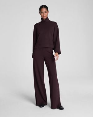 Spanx Airessentials Zero Waistband Wide Leg Pants - Purple