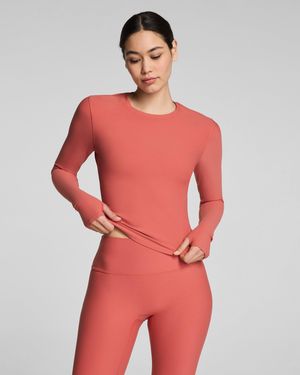 Spanx Onform Long Sleeve Top - Red