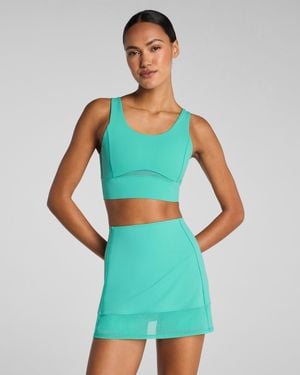 Spanx Bodyline Sheerious Longline Sports Bra - Blue