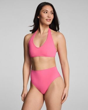 Spanx Shape Swim Halter Bikini Top - Pink