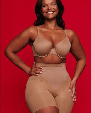 Spanx Sculpt Gofigure Mid-Thigh Shorts - Red