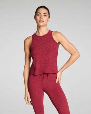 Spanx Softstretch Crewneck Tank Top - Red
