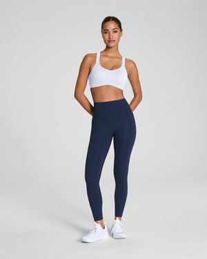 Spanx Shape Bodyline Full-Length Leggings With Mid-Tummy Compression - Blue