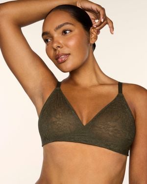 Spanx Supersmooth Day To Date Night Lace Bralette - Brown