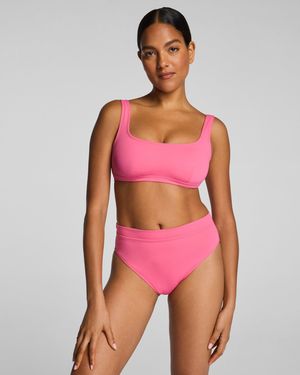 Spanx Shape Swim Scoop Neck Bikini Top - Red