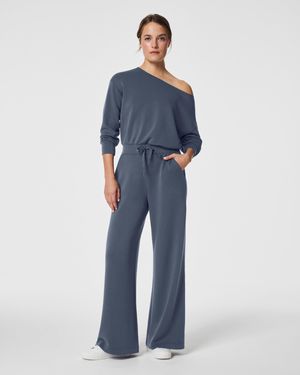 Spanx ® Airessentials Off-shoulder Jumpsuit - Blue