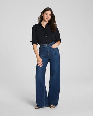 Spanx Shape Authentic 360 Wide Leg Jeans, Adriatic - Blue