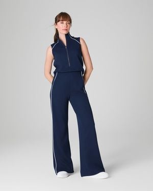 Spanx Airessentials® Pique Sleeveless Mockneck Jumpsuit - Blue