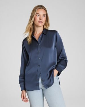 Spanx Silky Smooth Button Down - Blue