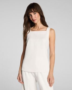 Spanx Ponte Square Neck Tank Top - White