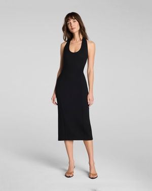 Spanx Shape Ponte Halter Midi Dress - Black