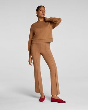 Spanx Supersmooth Perfectfit Ponte Kick Flare Pants With Pintuck - White