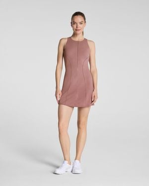 Spanx Shape Powerplay Zip Front Dress - Pink