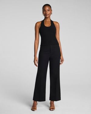 Spanx Supersmooth Stretch Twill Cropped Easy Flare Pants - Blue