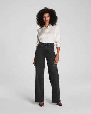 Spanx Shape Authentic 360 Wide Leg Jeans, Carbon - White