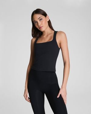 Spanx Boostup Square Neck Shelf Tank Top - Blue