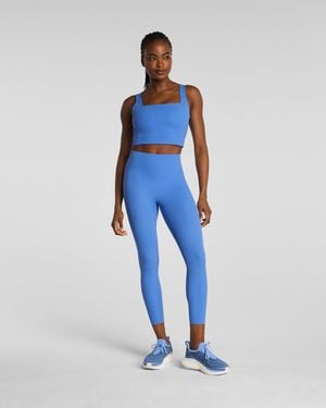 Spanx Shape Coreluxe 7/8 Leggings With Mid-Tummy Compression - Blue