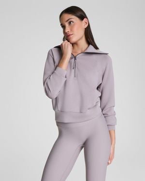 Spanx Airessentials Half Zip Top - Purple