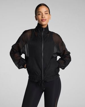 Spanx Bodyline Sheerious Full Zip Jacket - Black
