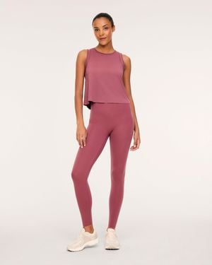 Spanx Shape Bodyline Full-Length Leggings With Mid-Tummy Compression - Pink