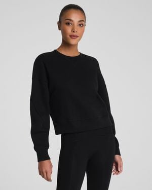 Spanx Boostup Cotton Fleece Crewneck - Black