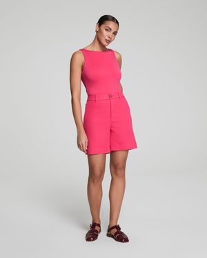 Spanx Supersmooth Stretch Twill Short, 7" - Pink