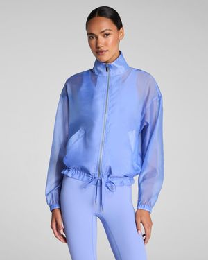 Spanx Bodyline Sheerious Full Zip Jacket - Blue