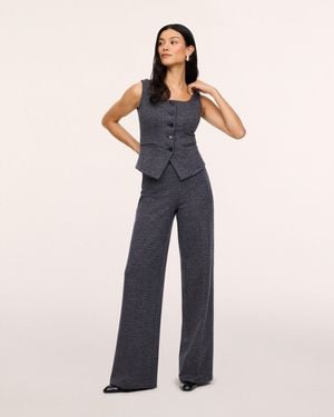 Spanx Supersmooth Perfectfit Ponte Jacquard Wide Leg Pants - Blue