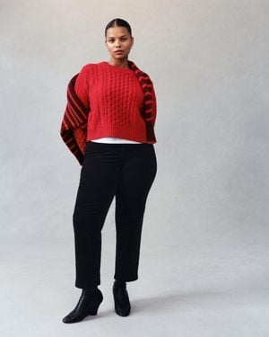 Spanx Shape Authentic 360 Corduroy 90S Straight Leg - Black