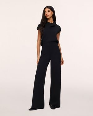Spanx Airessentials Draped Cowl Neck Jumpsuit - Blue