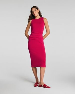 Spanx Airessentials Draped Tank Midi Dress - Red