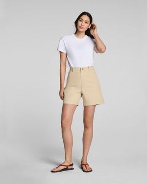 Spanx Supersmooth Stretch Twill Short, 7" - White
