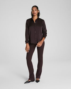 Spanx Ponte Micro Flare Pants in Black | Lyst