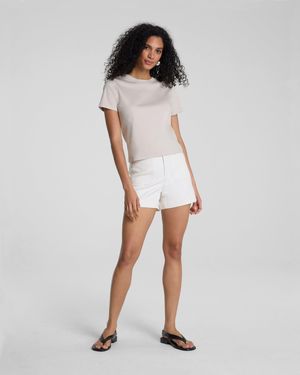 Spanx Supersmooth Stretch Twill Shorts With Patch Pockets, 5" - White