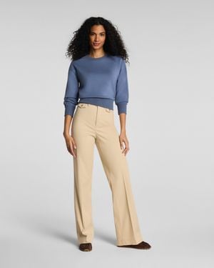 Spanx Supersmooth Stretch Twill Easy Flare Pants - Blue