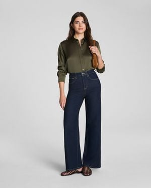 Spanx Shape Authentic 360 Wide Leg Jeans, Marina - Blue