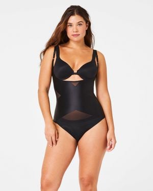 Spanx Shapetm Satin-xtm Open-bust Cami - Black