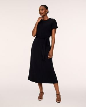 Spanx Airessentials Draped Tie-Waist Maxi Dress - Blue