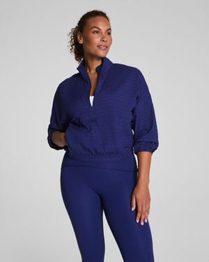 Spanx ® Get Moving Textured Half Zip - Blue
